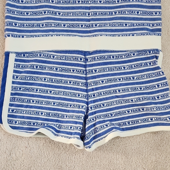 Juicy Couture VINTAGE Striped Blue and White Romper Y2K NEVER WORN! - Picture 8 of 8